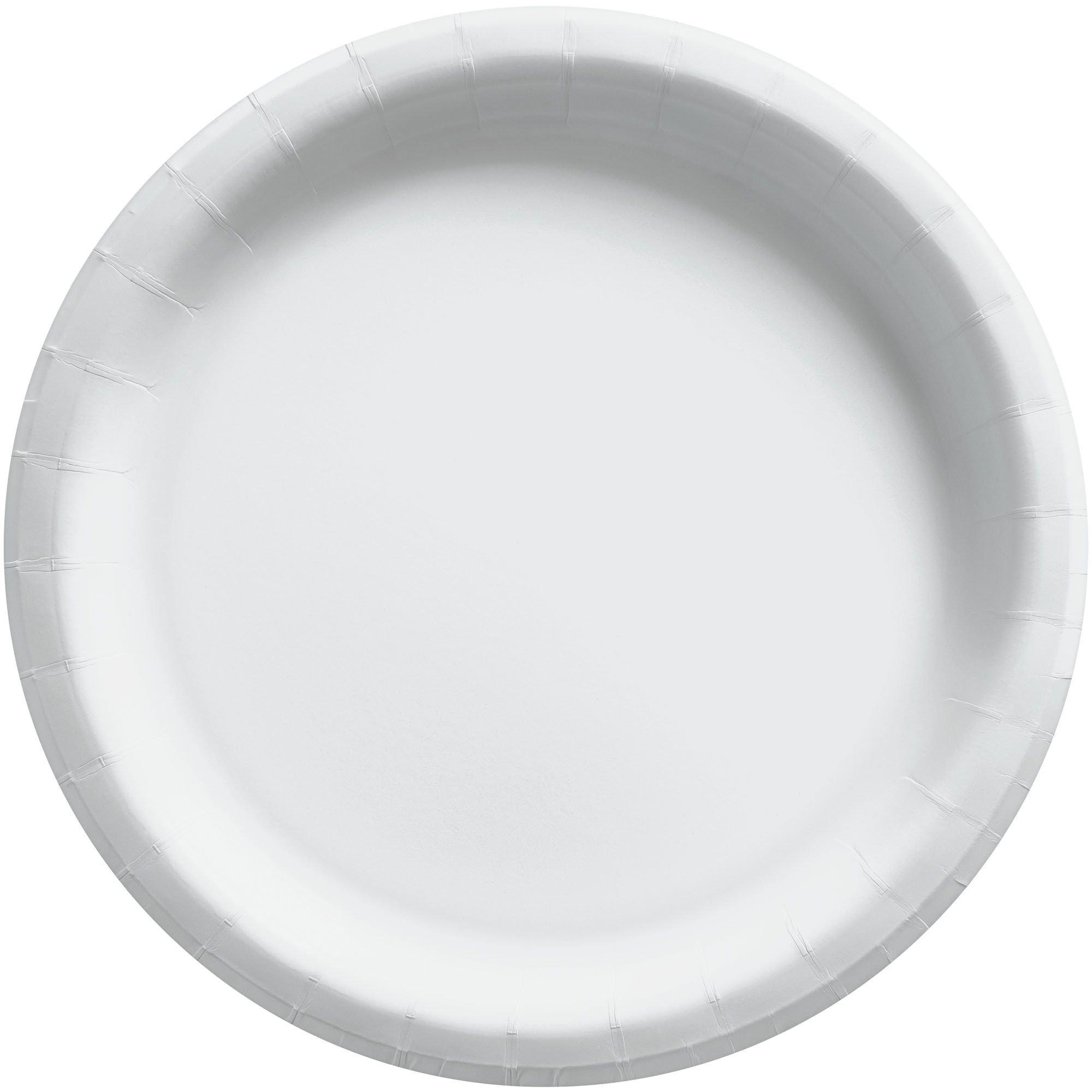 White Extra Sturdy Paper Dinner Plates, 10in, 50ct Party City